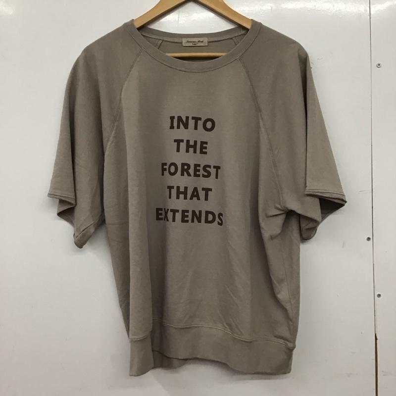 サマンサモスモス Samansa Mos2 Tシャツ 半袖 半袖カットソー プリントTシャツ クルーネックカットソー FREE ロゴ、文字 グレージュ / グレージュ / レディース USED 古着 中古 10158040