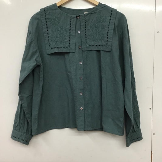 ツハルバイサマンサモスモス TSUHARU by Samansa Mos2 シャツ、ブラウス 長袖 長袖シャツ セーラーカラー FREE 刺繍 緑 / グリーン / green レディース USED 古着 中古 10158044