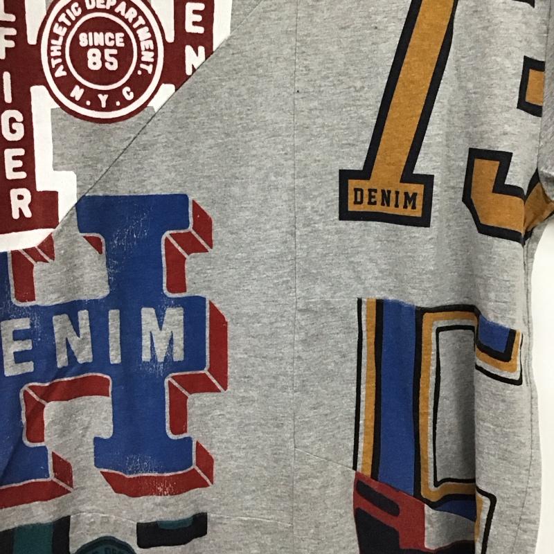 トミーヒルフィガー TOMMY HILFIGER Tシャツ 半袖 半袖カットソー プリントTシャツ クルーネックカットソー L ロゴ、文字 灰 / グレー / gray メンズ USED 古着 中古 10158048