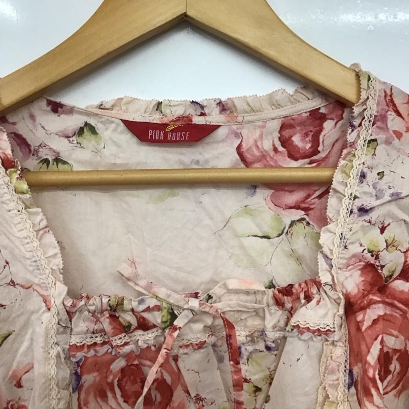 ピンクハウス PINK HOUSE シャツ、ブラウス 長袖 長袖シャツ プリントシャツ ノーカラーシャツ プリント マルチカラー / マルチカラー / multicolor レディース USED 古着 中古 10158050