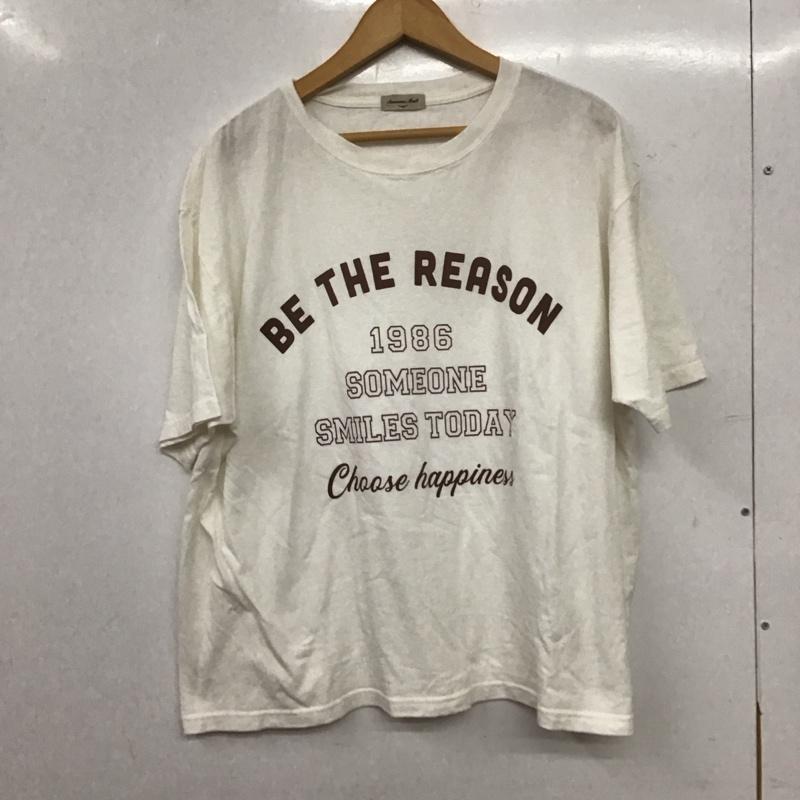 サマンサモスモス Samansa Mos2 Tシャツ 半袖 半袖カットソー プリントTシャツ クルーネックカットソー FREE ロゴ、文字 白 / ホワイト / white レディース USED 古着 中古 10158053