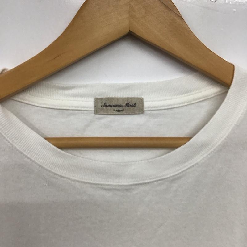 サマンサモスモス Samansa Mos2 Tシャツ 半袖 半袖カットソー プリントTシャツ クルーネックカットソー FREE ロゴ、文字 白 / ホワイト / white レディース USED 古着 中古 10158053