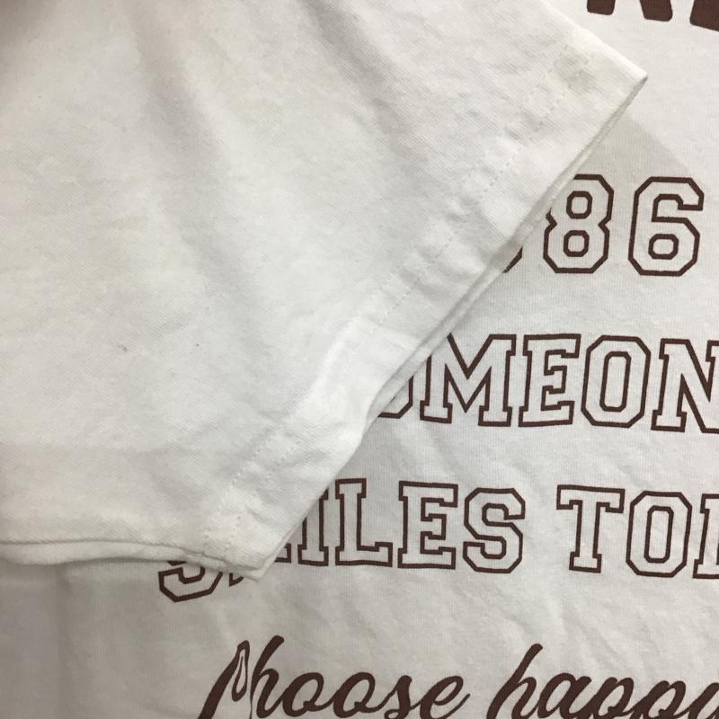 サマンサモスモス Samansa Mos2 Tシャツ 半袖 半袖カットソー プリントTシャツ クルーネックカットソー FREE ロゴ、文字 白 / ホワイト / white レディース USED 古着 中古 10158053