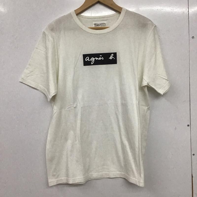 アニエス・ベー agnes b. Tシャツ 半袖 半袖カットソー プリントTシャツ クルーネックカットソー プリント X ロゴ、文字 白 / ホワイト / white レディース USED 古着 中古 10158055