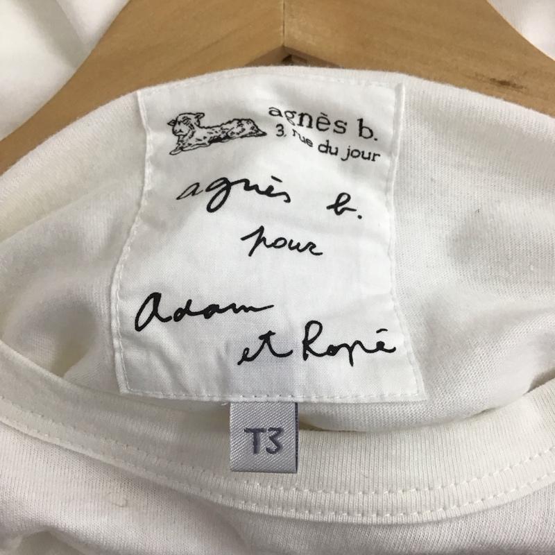 アニエス・ベー agnes b. Tシャツ 半袖 半袖カットソー プリントTシャツ クルーネックカットソー プリント X ロゴ、文字 白 / ホワイト / white レディース USED 古着 中古 10158055
