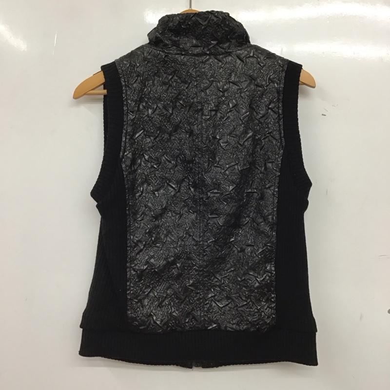 古着 USED ベスト ベスト ジップアップベスト ノースリーブカットソー アウター 4  黒 / ブラック / black レディース USED 古着 中古 10158058
