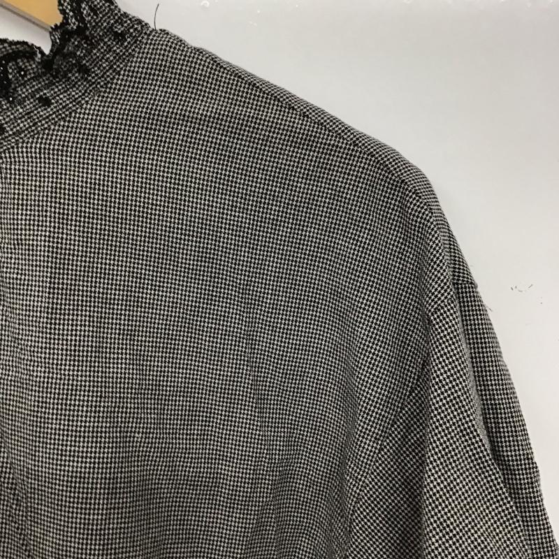 サマンサモスモス Samansa Mos2 シャツ、ブラウス 長袖 長袖シャツ チェックシャツ スタンドカラーシャツ FREE 総柄 白 / ホワイト / white X 黒 / ブラック / black レディース USED 古着 中古 10158066