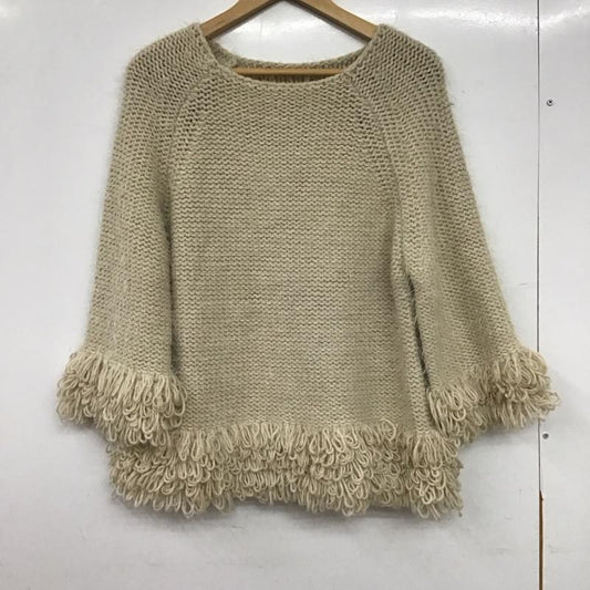 ティティベイト titivate ニット、セーター 長袖 長袖ニット スクエアーネック M 無地 ベージュ / ベージュ / beige レディース USED 古着 中古 10158070