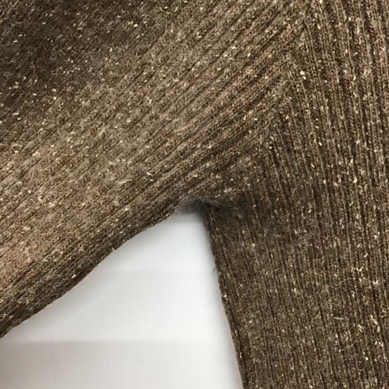 ラルフローレン RALPHLAUREN カーディガン 長袖 長袖ニットカーディガン 前ボタン ノーカラー M 総柄 茶 / ブラウン / brown レディース USED 古着 中古 10158072