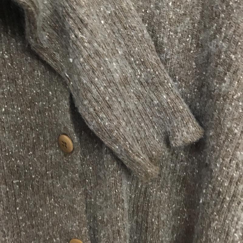 ラルフローレン RALPHLAUREN カーディガン 長袖 長袖ニットカーディガン 前ボタン ノーカラー M 総柄 茶 / ブラウン / brown レディース USED 古着 中古 10158072