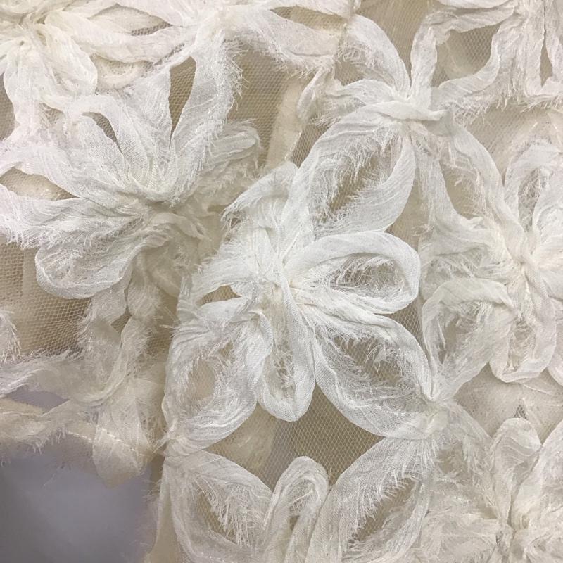 ザラ ZARA シャツ、ブラウス 半袖 半袖シャツ シースルーシャツ M 総柄 アイボリー / アイボリー / レディース USED 古着 中古 10158073