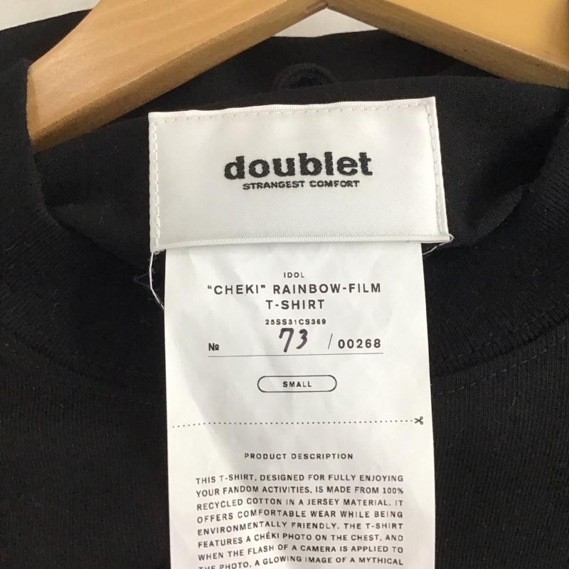 ダブレット doublet Tシャツ 半袖 25ss31cs369 半袖カットソー プリントTシャツ クルーネックカットソー S  黒 / ブラック / black メンズ USED 古着 中古 10158074