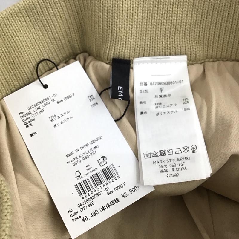 エモダ EMODA スカート ミニスカート ミニスカート タイトスカート FREE 無地 ベージュ / ベージュ / beige レディース USED 古着 中古 10158075