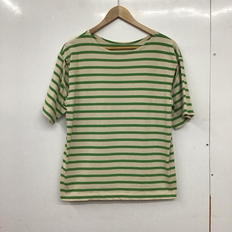 ローリーズファーム LOWRYS FARM カットソー 半袖 半袖カットソー プリントTシャツ クルーネックカットソー FREE ボーダー柄 ベージュ / ベージュ / beige レディース USED 古着 中古 10158097