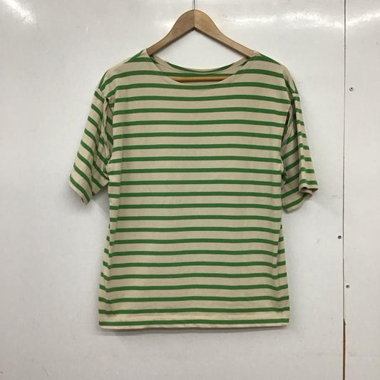 ローリーズファーム LOWRYS FARM カットソー 半袖 半袖カットソー プリントTシャツ クルーネックカットソー FREE ボーダー柄 ベージュ / ベージュ / beige レディース USED 古着 中古 10158097