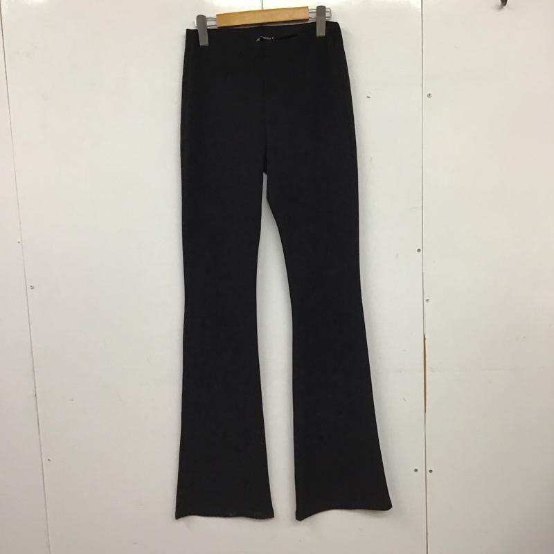 ザラ ZARA パンツ ワークパンツ、ペインターパンツ ワイドパンツ ストレッチパンツ L 無地 黒 / ブラック / black レディース USED 古着 中古 10158102