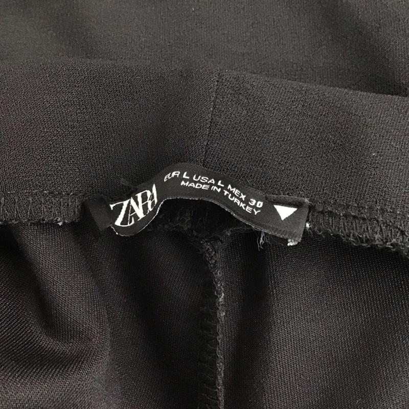 ザラ ZARA パンツ ワークパンツ、ペインターパンツ ワイドパンツ ストレッチパンツ L 無地 黒 / ブラック / black レディース USED 古着 中古 10158102