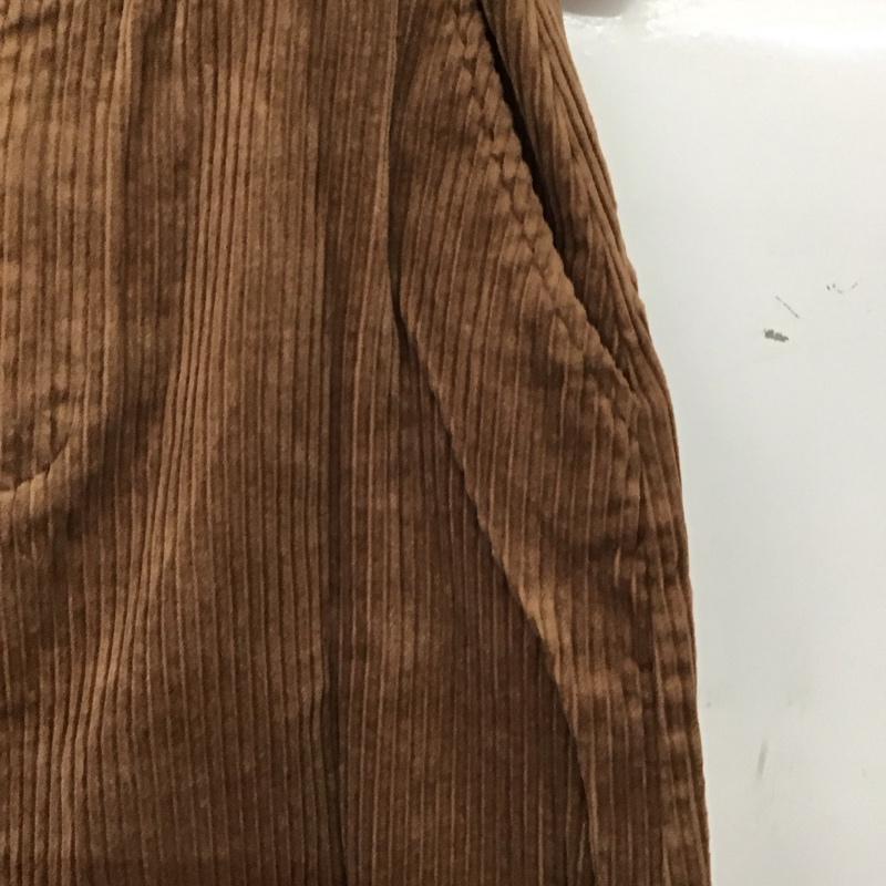 ザラティーアールエフ ZARA TRF スカート ひざ丈スカート コーデュロイスカート スリットスカート XS 無地 茶 / ブラウン / brown レディース USED 古着 中古 10158103