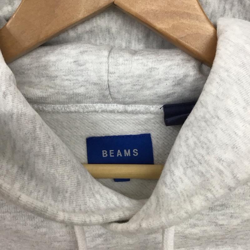 ビームス BEAMS パーカー 長袖 長袖パーカー プルオーバーパーカー スウェット M ロゴ、文字 灰 / グレー / gray メンズ USED 古着 中古 10158104