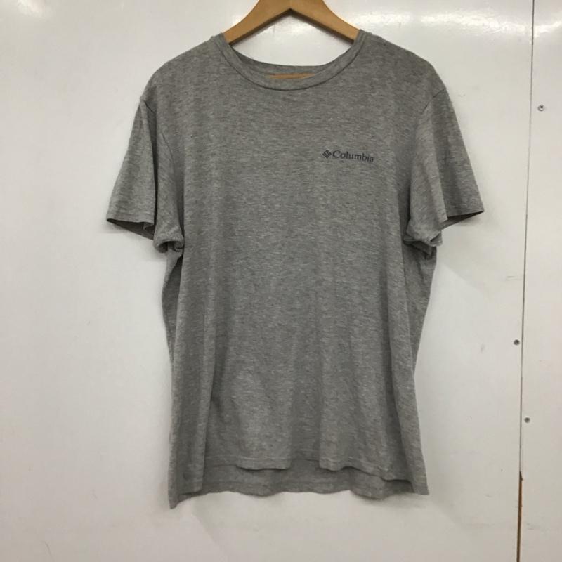 コロンビア Columbia Tシャツ 半袖 半袖カットソー プリントTシャツ クルーネックカットソー M ロゴ、文字 灰 / グレー / gray メンズ USED 古着 中古 10158107