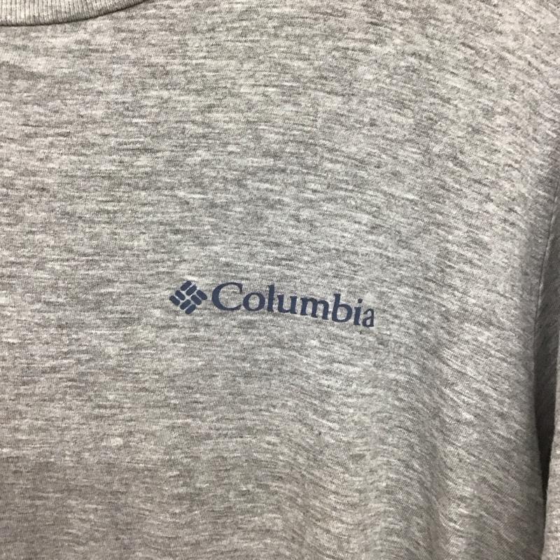コロンビア Columbia Tシャツ 半袖 半袖カットソー プリントTシャツ クルーネックカットソー M ロゴ、文字 灰 / グレー / gray メンズ USED 古着 中古 10158107