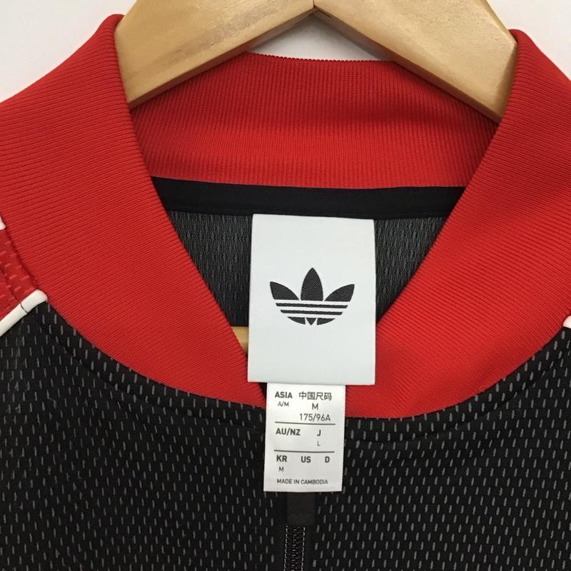 アディダス adidas ジャケット、上着 ジャンパー、ブルゾン ジップアップジャケット アウター ジャージ L ロゴ、文字 赤 / レッド / red メンズ USED 古着 中古 10158108