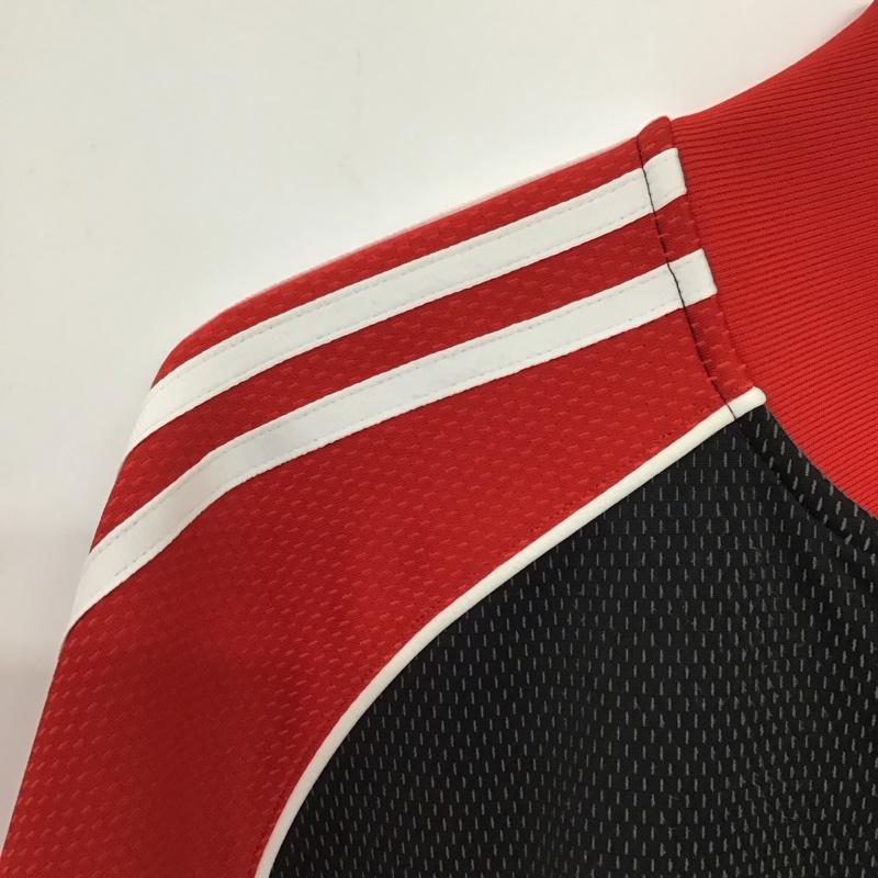 アディダス adidas ジャケット、上着 ジャンパー、ブルゾン ジップアップジャケット アウター ジャージ L ロゴ、文字 赤 / レッド / red メンズ USED 古着 中古 10158108