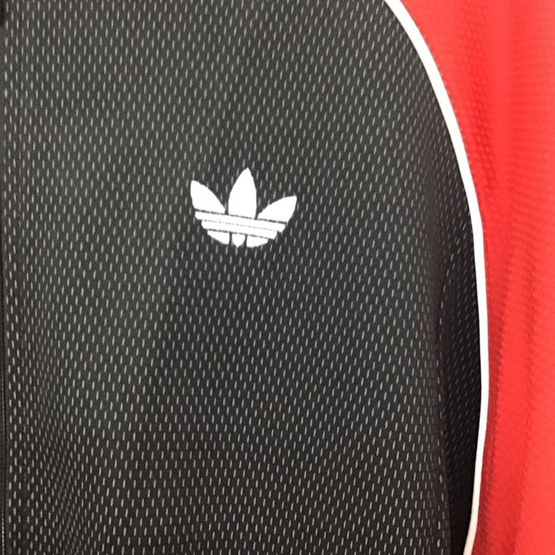 アディダス adidas ジャケット、上着 ジャンパー、ブルゾン ジップアップジャケット アウター ジャージ L ロゴ、文字 赤 / レッド / red メンズ USED 古着 中古 10158108