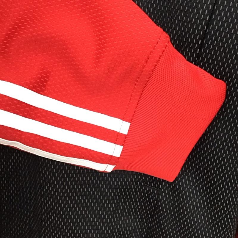 アディダス adidas ジャケット、上着 ジャンパー、ブルゾン ジップアップジャケット アウター ジャージ L ロゴ、文字 赤 / レッド / red メンズ USED 古着 中古 10158108