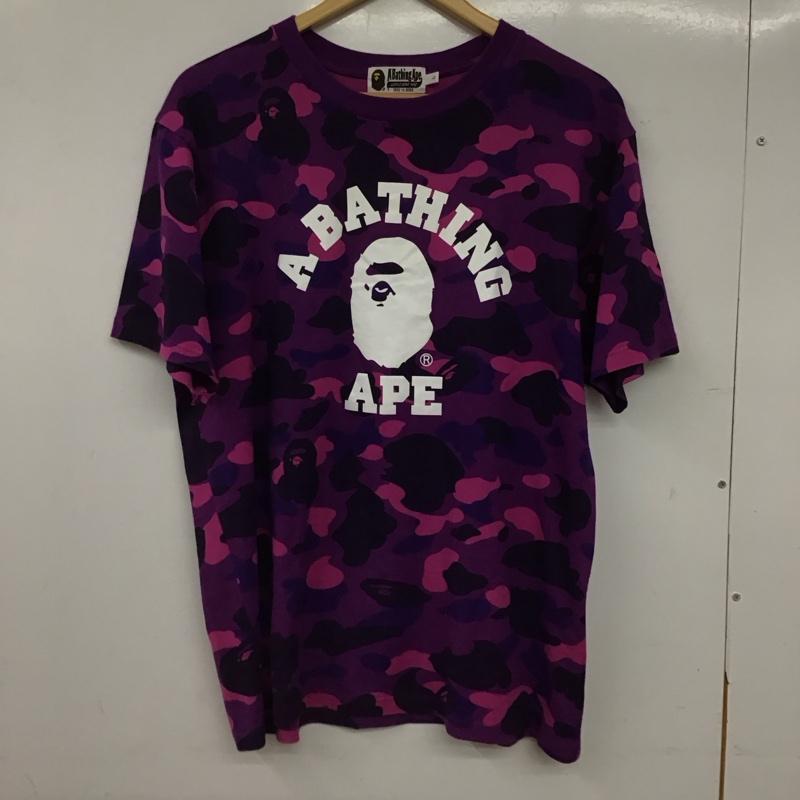 アベイシングエイプ A BATHING APE Tシャツ 半袖 半袖カットソー プリントTシャツ クルーネックカットソー L プリント マルチカラー / マルチカラー / multicolor メンズ USED 古着 中古 10158109