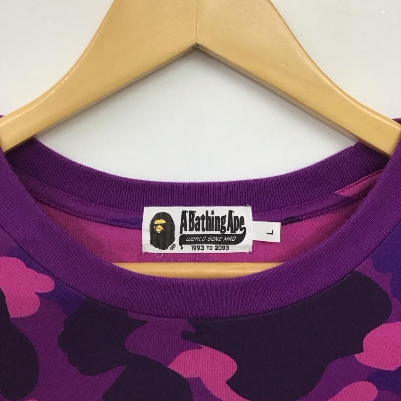 アベイシングエイプ A BATHING APE Tシャツ 半袖 半袖カットソー プリントTシャツ クルーネックカットソー L プリント マルチカラー / マルチカラー / multicolor メンズ USED 古着 中古 10158109