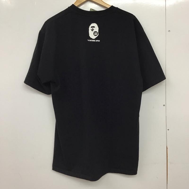 ベイプ BAPE Tシャツ 半袖 半袖カットソー プリントTシャツ クルーネックカットソー XL ロゴ、文字 黒 / ブラック / black メンズ USED 古着 中古 10158110