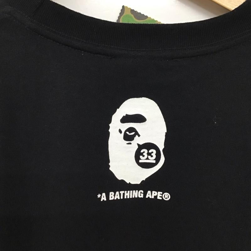 ベイプ BAPE Tシャツ 半袖 半袖カットソー プリントTシャツ クルーネックカットソー XL ロゴ、文字 黒 / ブラック / black メンズ USED 古着 中古 10158110