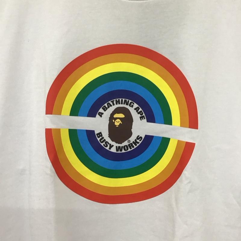 ベイプ BAPE Tシャツ 半袖 半袖カットソー プリントTシャツ クルーネックカットソー XL ロゴ、文字 白 / ホワイト / white メンズ USED 古着 中古 10158111