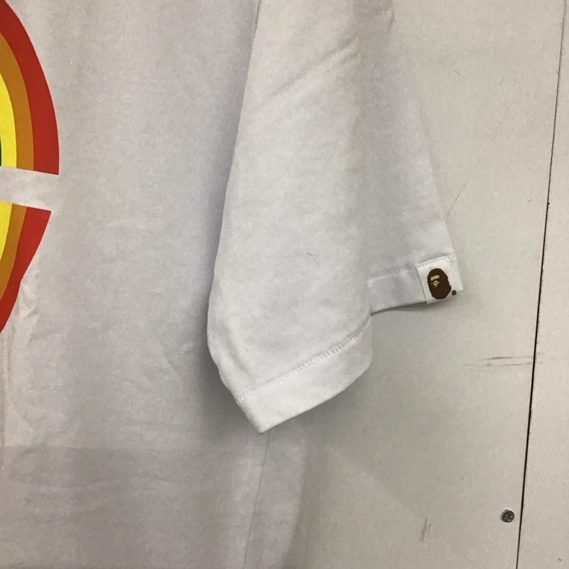 ベイプ BAPE Tシャツ 半袖 半袖カットソー プリントTシャツ クルーネックカットソー XL ロゴ、文字 白 / ホワイト / white メンズ USED 古着 中古 10158111