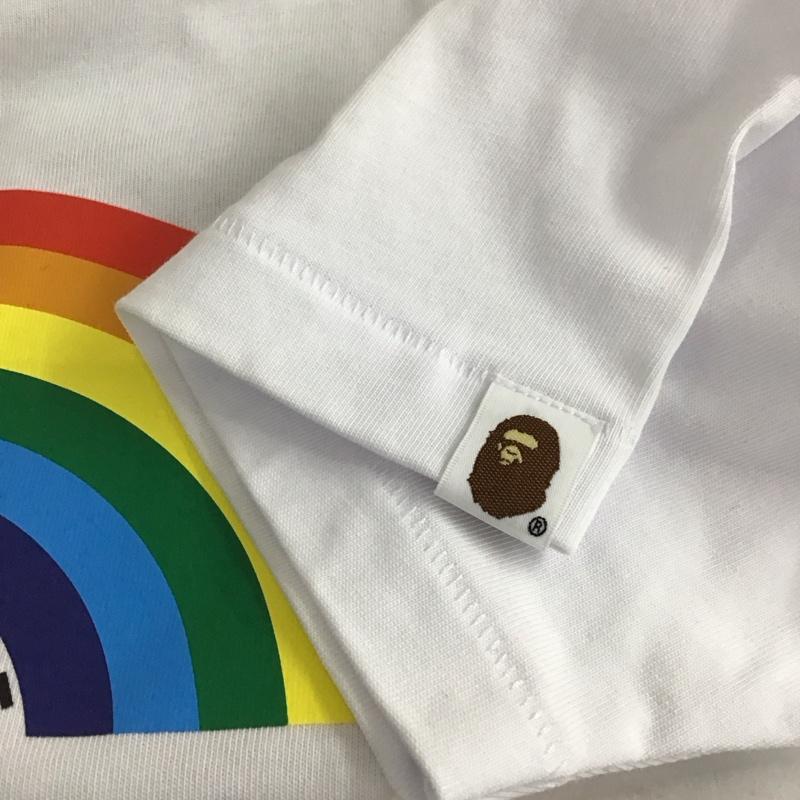 ベイプ BAPE Tシャツ 半袖 半袖カットソー プリントTシャツ クルーネックカットソー XL ロゴ、文字 白 / ホワイト / white メンズ USED 古着 中古 10158111