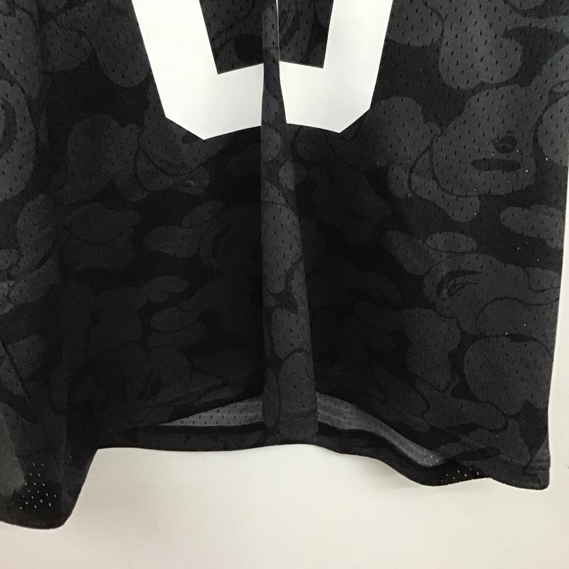 アベイシングエイプ A BATHING APE カットソー 半袖 半袖カットソー プリントTシャツ Vネックカットソー XL ロゴ、文字 黒 / ブラック / black メンズ USED 古着 中古 10158112