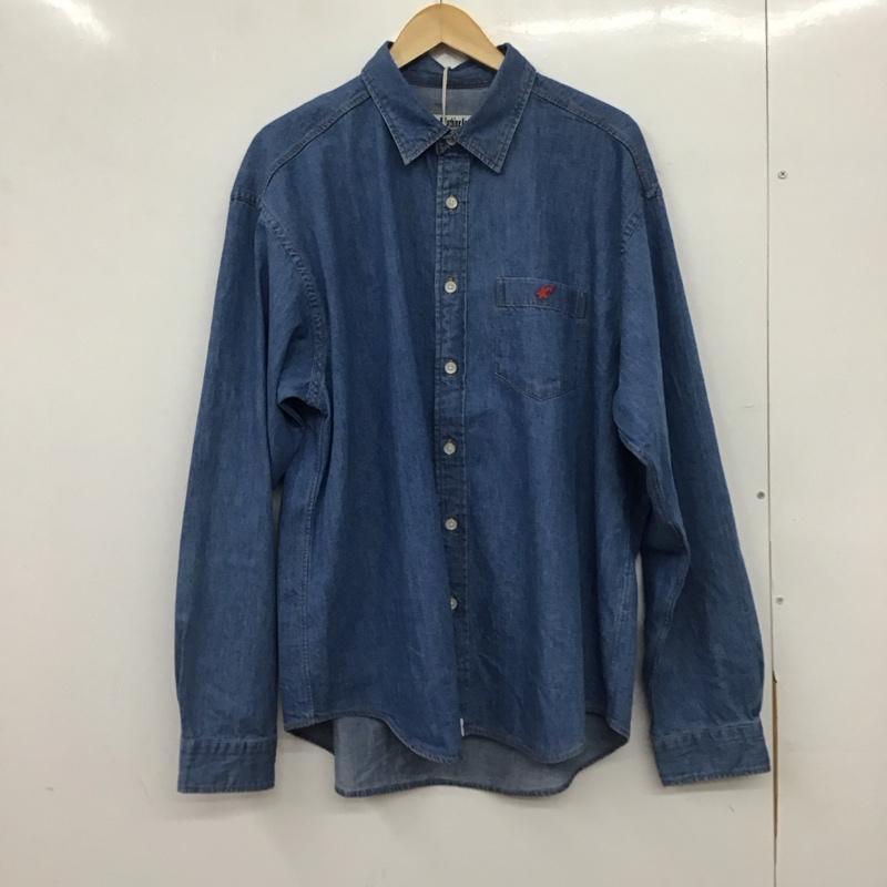 アベイシングエイプ A BATHING APE シャツ、ブラウス 長袖 長袖シャツ デニムシャツ カラーシャツ L ロゴ、文字 インディゴ / インディゴ / Indigo メンズ USED 古着 中古 10158113