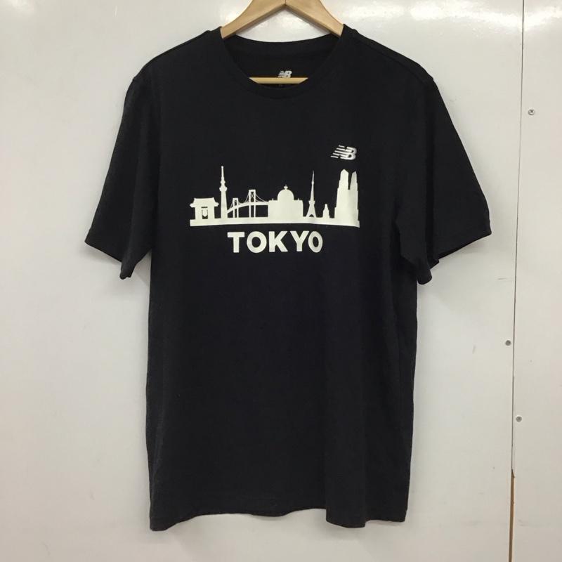 ニューバランス New Balance Tシャツ 半袖 半袖カットソー プリントTシャツ クルーネックカットソー XL ロゴ、文字 黒 / ブラック / black メンズ USED 古着 中古 10158114