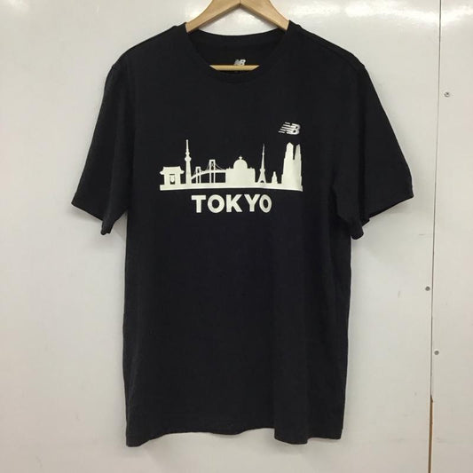 ニューバランス New Balance Tシャツ 半袖 半袖カットソー プリントTシャツ クルーネックカットソー XL ロゴ、文字 黒 / ブラック / black メンズ USED 古着 中古 10158114
