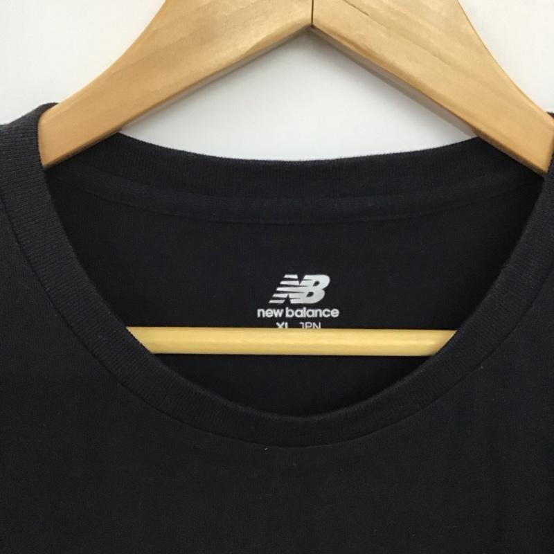 ニューバランス New Balance Tシャツ 半袖 半袖カットソー プリントTシャツ クルーネックカットソー XL ロゴ、文字 黒 / ブラック / black メンズ USED 古着 中古 10158114