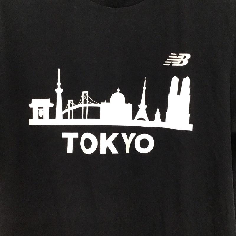 ニューバランス New Balance Tシャツ 半袖 半袖カットソー プリントTシャツ クルーネックカットソー XL ロゴ、文字 黒 / ブラック / black メンズ USED 古着 中古 10158114
