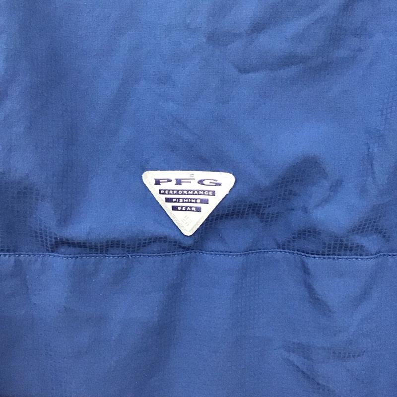 コロンビア Columbia シャツ、ブラウス 半袖 半袖シャツ ポケットシャツ M ロゴ、文字 青 / ブルー / blue メンズ USED 古着 中古 10158116