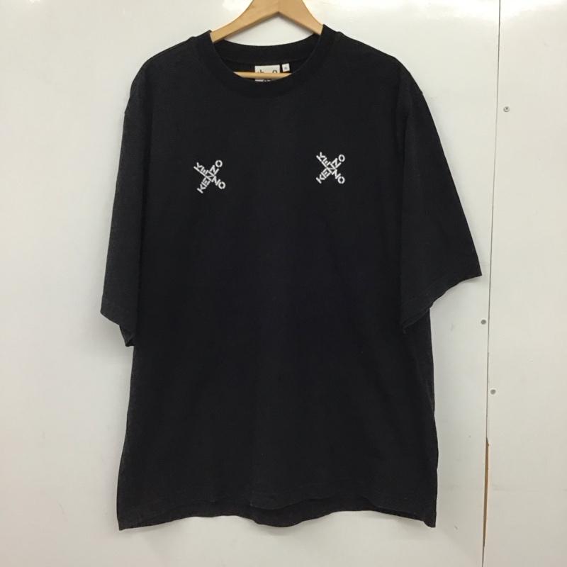 ケンゾー KENZO Tシャツ 半袖 半袖カットソー プリントTシャツ クルーネックカットソー XL ロゴ、文字 黒 / ブラック / black メンズ USED 古着 中古 10158117