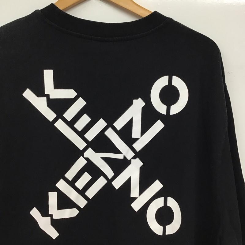 ケンゾー KENZO Tシャツ 半袖 半袖カットソー プリントTシャツ クルーネックカットソー XL ロゴ、文字 黒 / ブラック / black メンズ USED 古着 中古 10158117
