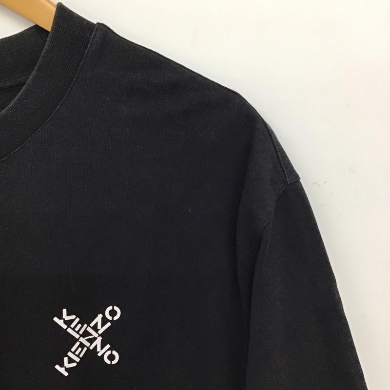 ケンゾー KENZO Tシャツ 半袖 半袖カットソー プリントTシャツ クルーネックカットソー XL ロゴ、文字 黒 / ブラック / black メンズ USED 古着 中古 10158117