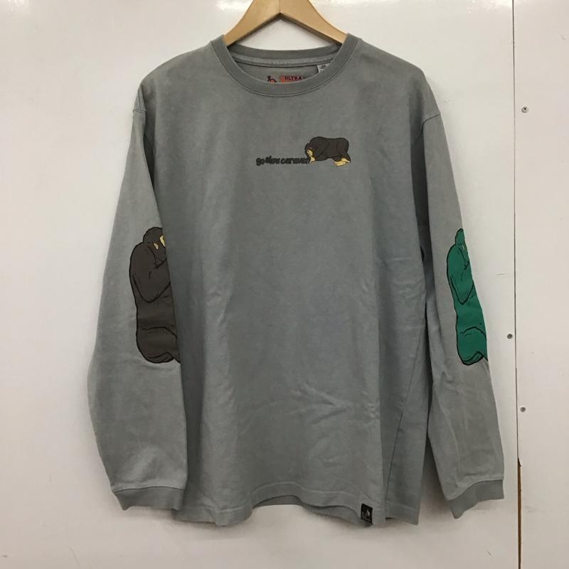 ゴースローキャラバン go slow caravan カットソー 長袖 長袖カットソー プリントカットソー クルーネック 4 プリント 灰 / グレー / gray メンズ USED 古着 中古 10158118