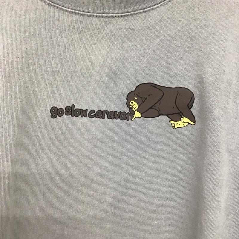 ゴースローキャラバン go slow caravan カットソー 長袖 長袖カットソー プリントカットソー クルーネック 4 プリント 灰 / グレー / gray メンズ USED 古着 中古 10158118