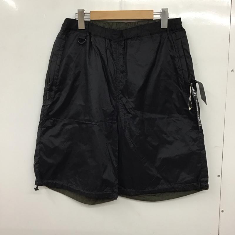 タイオン TAION パンツ ショートパンツ ショートパンツ ナイロンパンツ L ロゴ、文字 紺 / ネイビー / navy X カーキ / カーキ / khaki メンズ USED 古着 中古 10158123