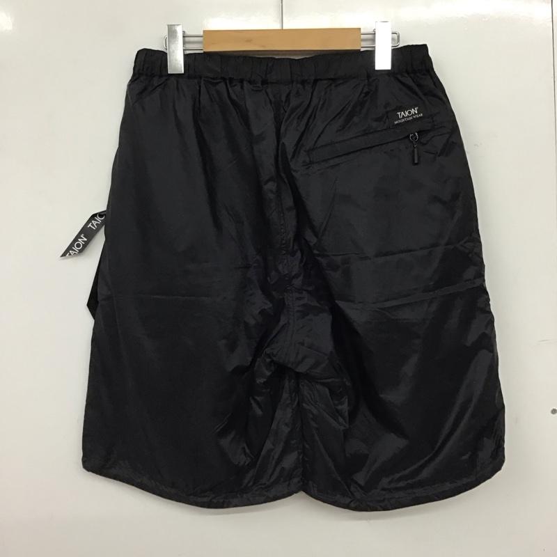 タイオン TAION パンツ ショートパンツ ショートパンツ ナイロンパンツ L ロゴ、文字 紺 / ネイビー / navy X カーキ / カーキ / khaki メンズ USED 古着 中古 10158123